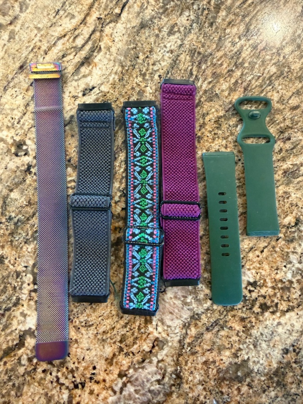 Lot of (5) Fit Bit Sense 2 Assorted Watch Bands Set -